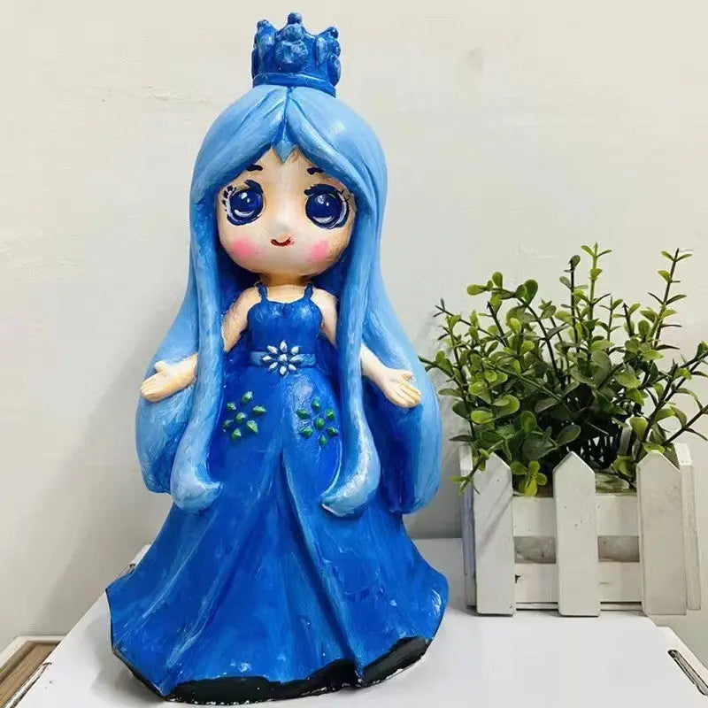 DIY Coloring, Soft Vinyl Figure White Mio Painting